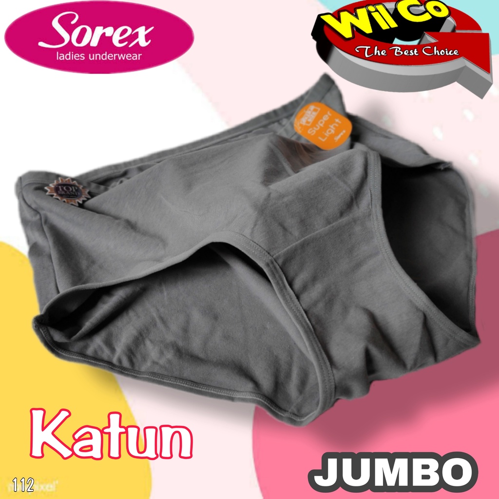 K112 - (Harga Per 1 Potong) CELANA DALAM WANITA JUMBO KATUN PAKAIAN DALAM PAKAIAN WANITA CD SOREX BIG SIZE EQL - QXL