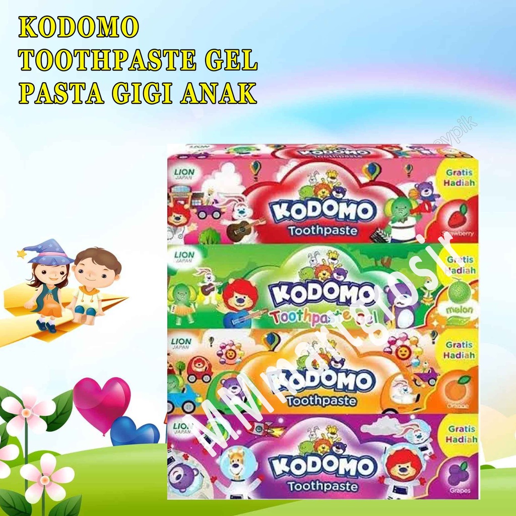 Kodomo pasta gigi anak 45g/ Tooth Paste Gel/ 4 Variasi Rasa