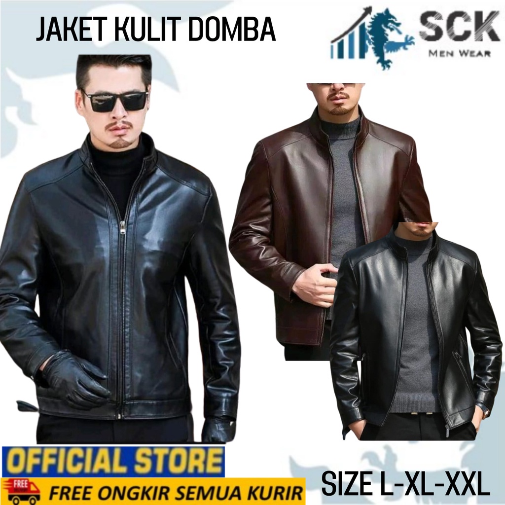 Jaket Pria KULIT DOMBA - AMA Asli Krah Shanghai Halus size L-XXL / Pakaian Laki Racing / Perlengkapan Otomotif - sckmenwear GROSIR