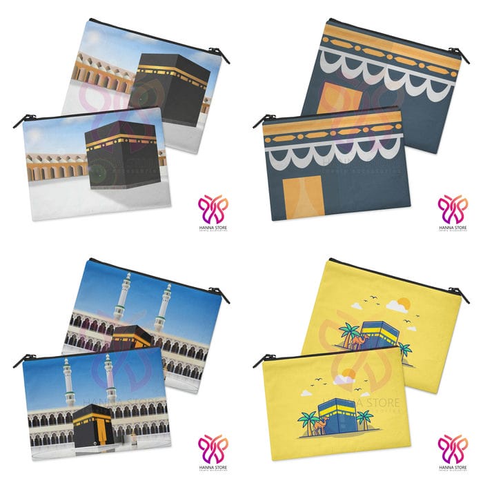 Pouch Dompet Souvenir Haji Umroh Arab Mekah Madinah Ka'bah 2