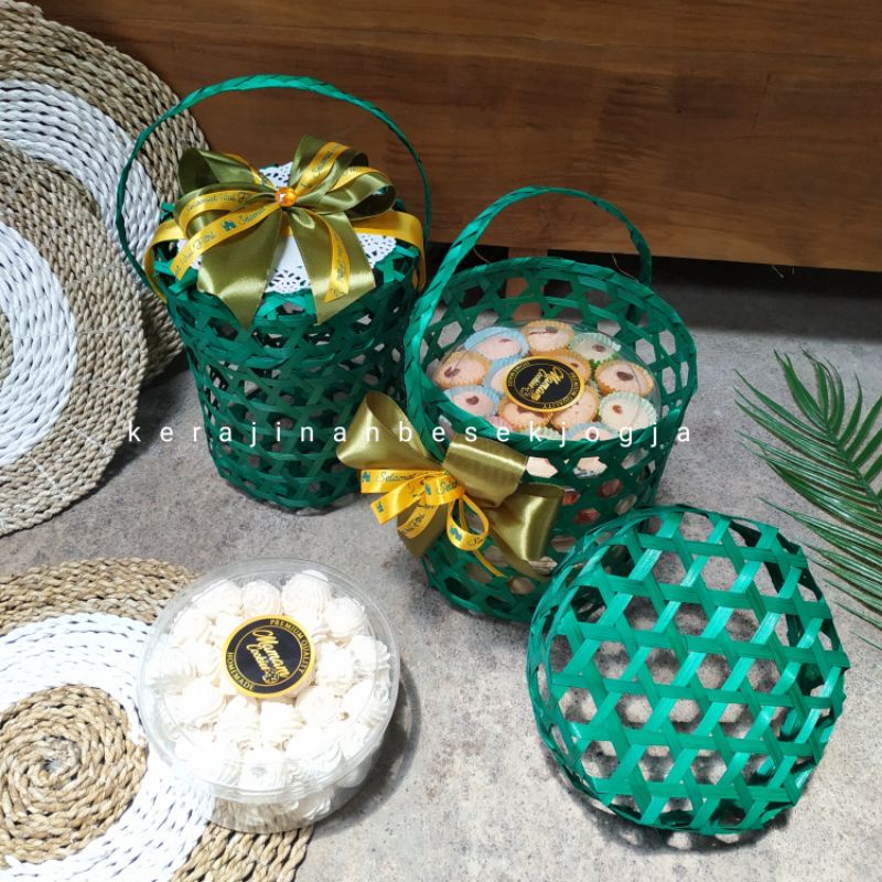 

(EID MUBAROK) TAS KUE NASTAR WARNA PITA / klongsong nastar warna pita/ hantaran /seserahan /bingkisan kue kering