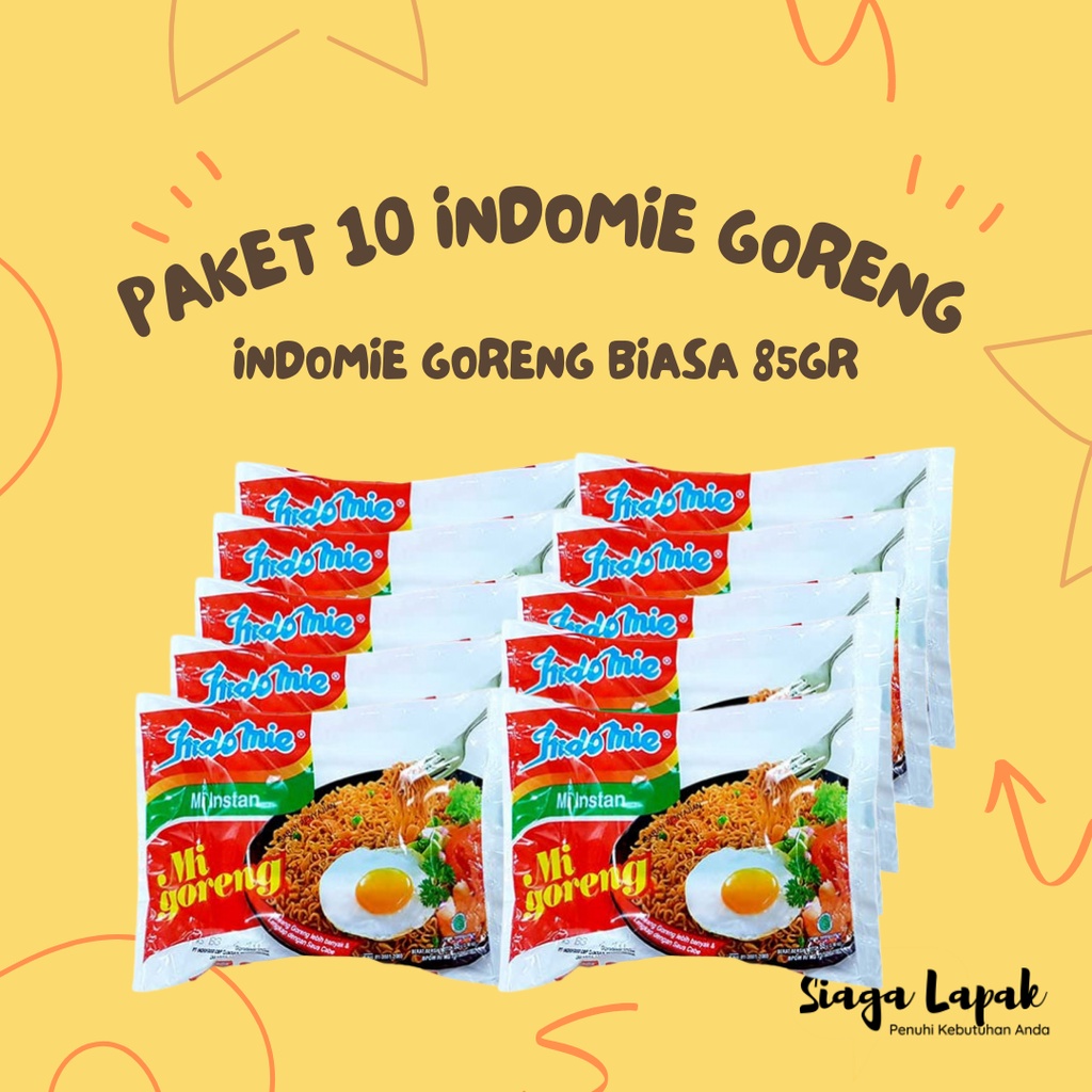 

Paket Indomie Mi Goreng 85gr 10pcs Indomi