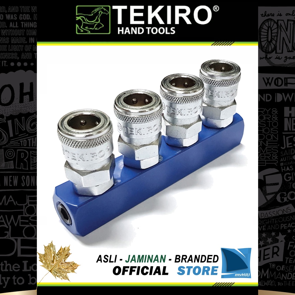 Nepel Selang Angin Cabang Empat - 4 Way Air Quick Coupler TEKIRO