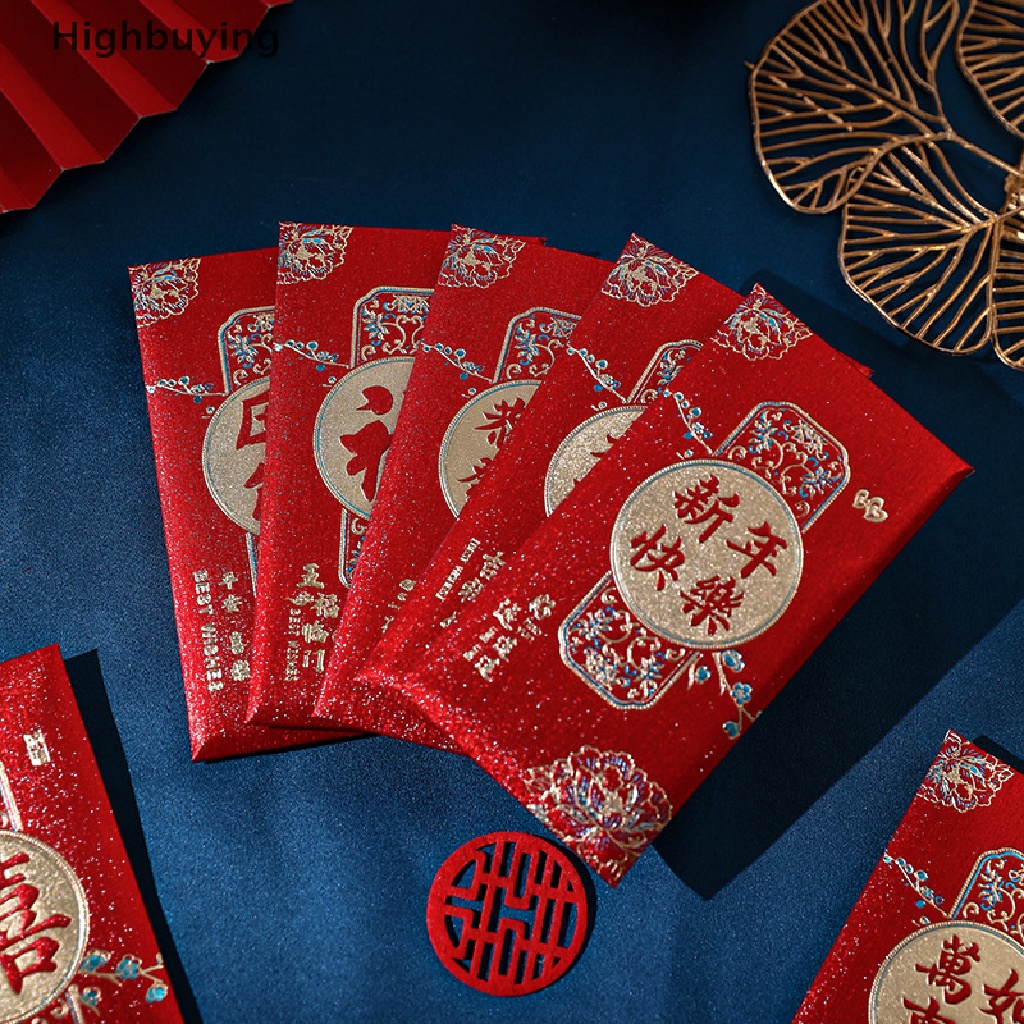 Hbid 6PCS 2023tahun Kelinci Red Packet Chinese Red Amplop Kreatif Hongbao Tahun Baru Festival Musim Semi Nikah Ulang Tahun Amplop Merah Glory