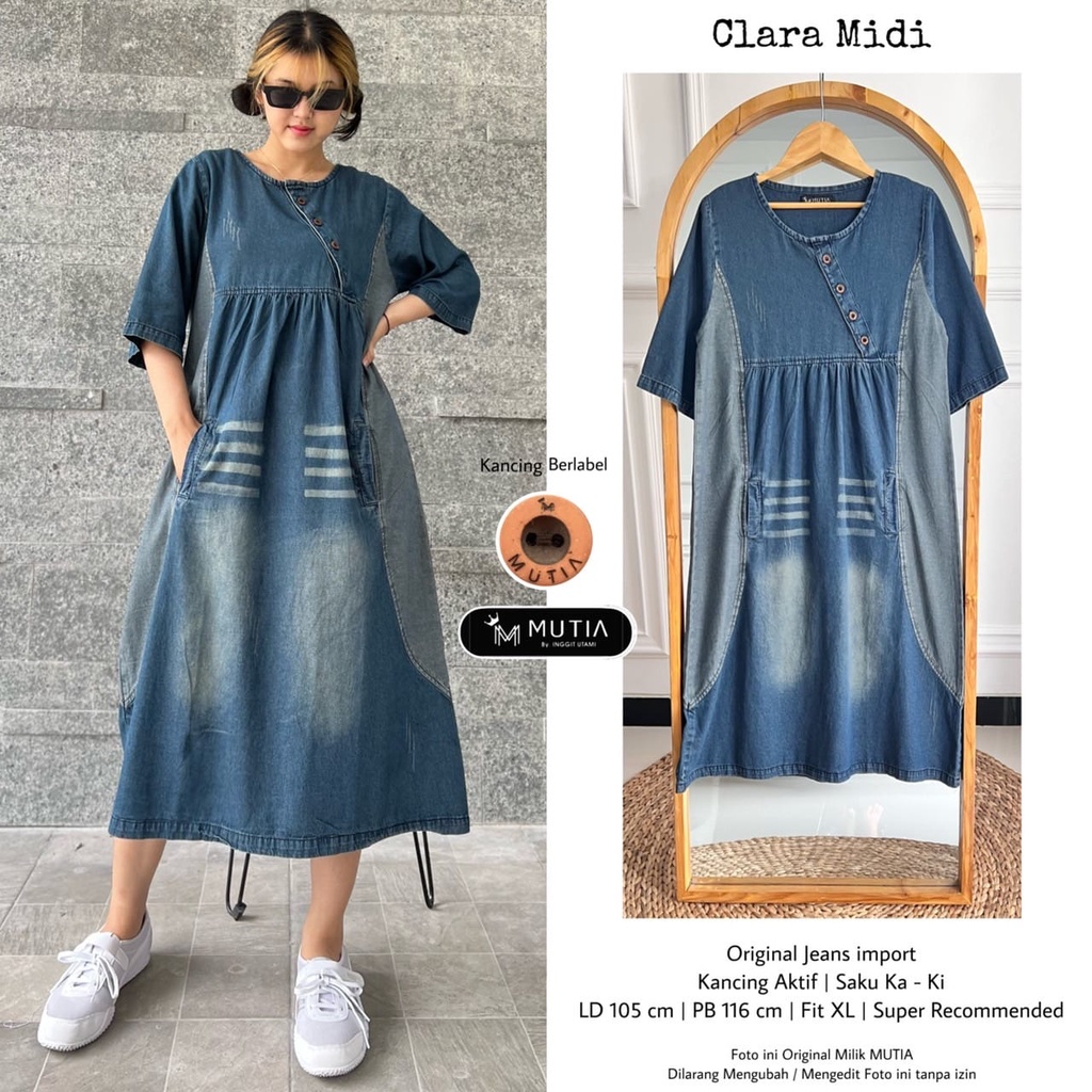 DRESS MIDI JEANS / CLARA MIDI JEANS BY MUTIA