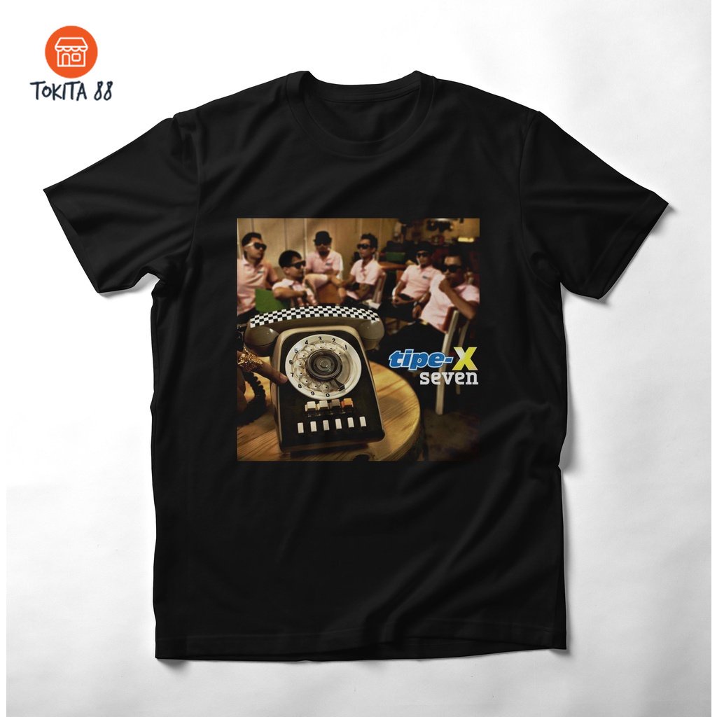 Kaos Distro TIPE-X ALBUM SEVEN Premium Tshirt Musik Band SKA Bahan Katun Combed