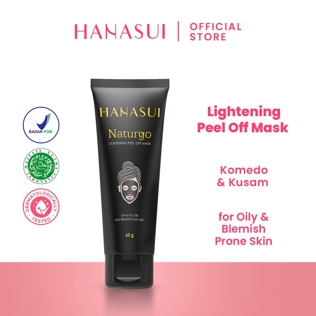 HANASUI NATURGO BLACK TUBE - TERDAFTAR BPOM - MASKER WAJAH HANASUI PEEL OFF - MASKER MUKA