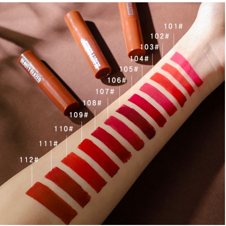 BEAUTY GLAZED Chocolate Lipstick Matte Lipstik Coklat Liquid Lip Moisturizing Gloss Long Lasting Lipstik Waterproof