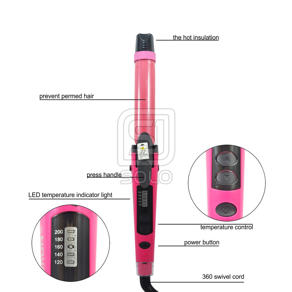 Catok NOVA 2in1 Pengatur Suhu Catokan Rambut Curly 2 in 1 1818 SC