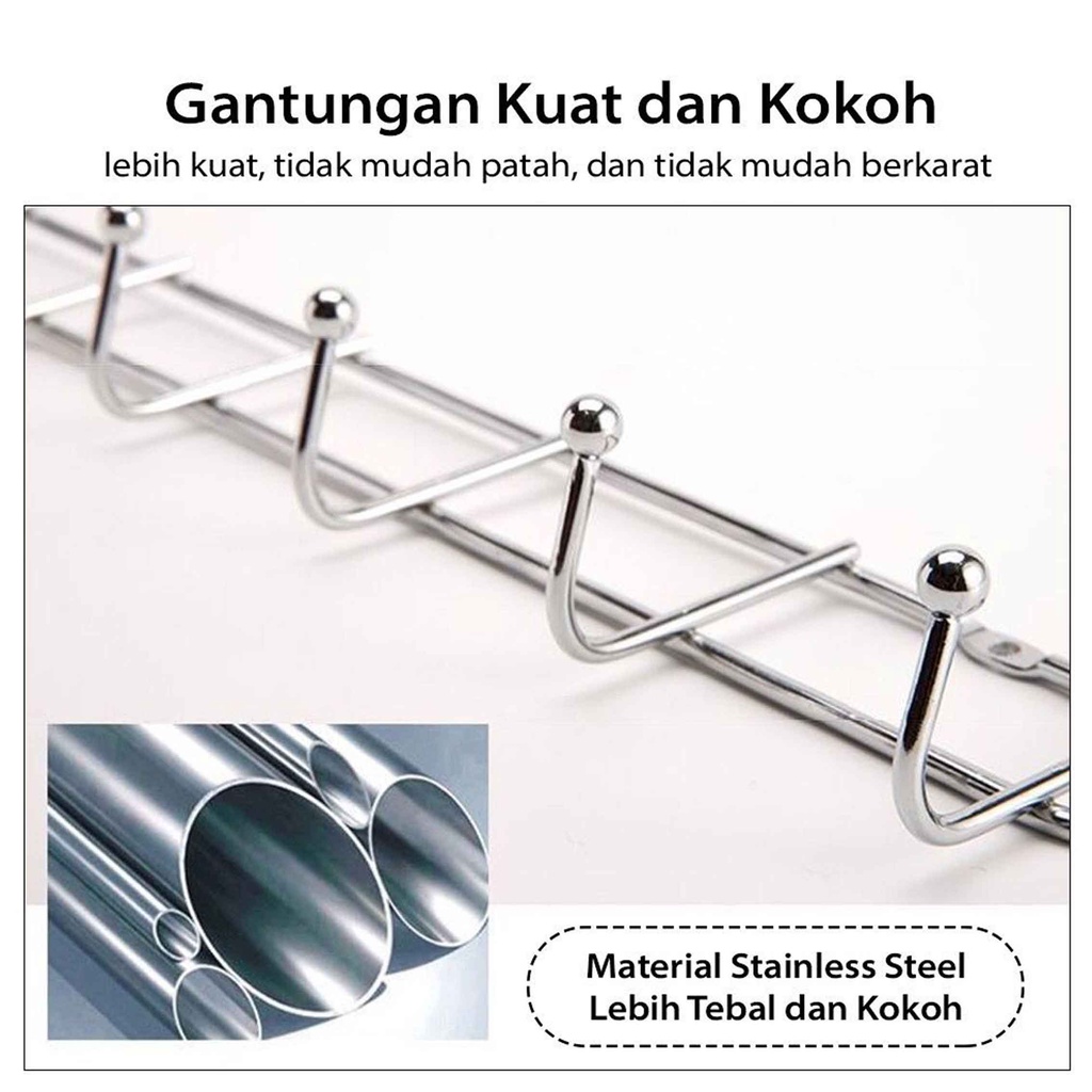 Gantungan Anti Karat* Kapstok Stainless* Hanger Multifungsi* Gantung