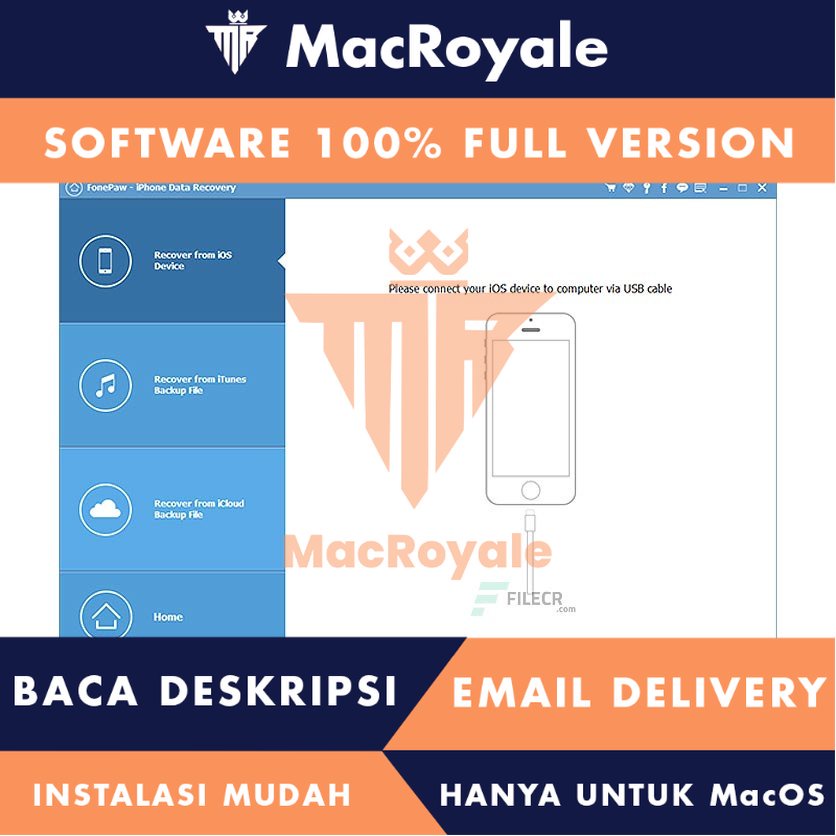 [MacOS] FonePaw iPhone Data Recovery Full Version Lifetime Full Garansi