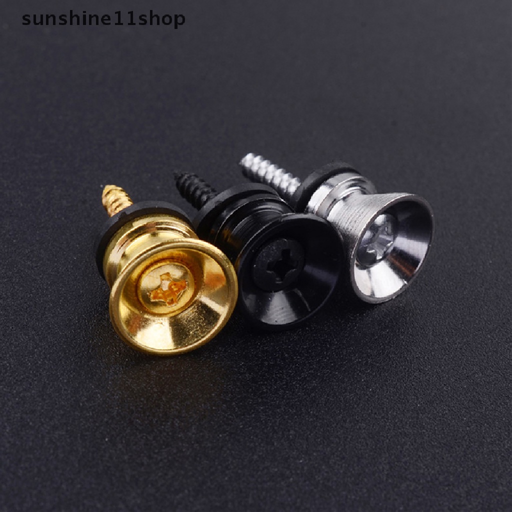 Sho Strap Gitar Locking Pegs Pin Tombol Strap Metal End Untuk Gitar Bass Elektrik N