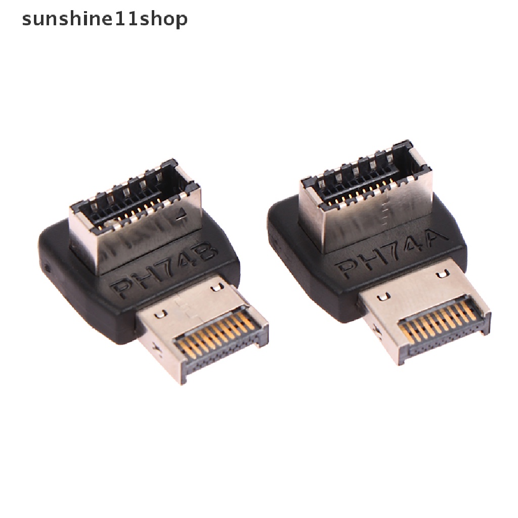 Sho USB 3.1 Type-E 90derajat Converter USB Header Adapter Untuk Konektor Motherboard N