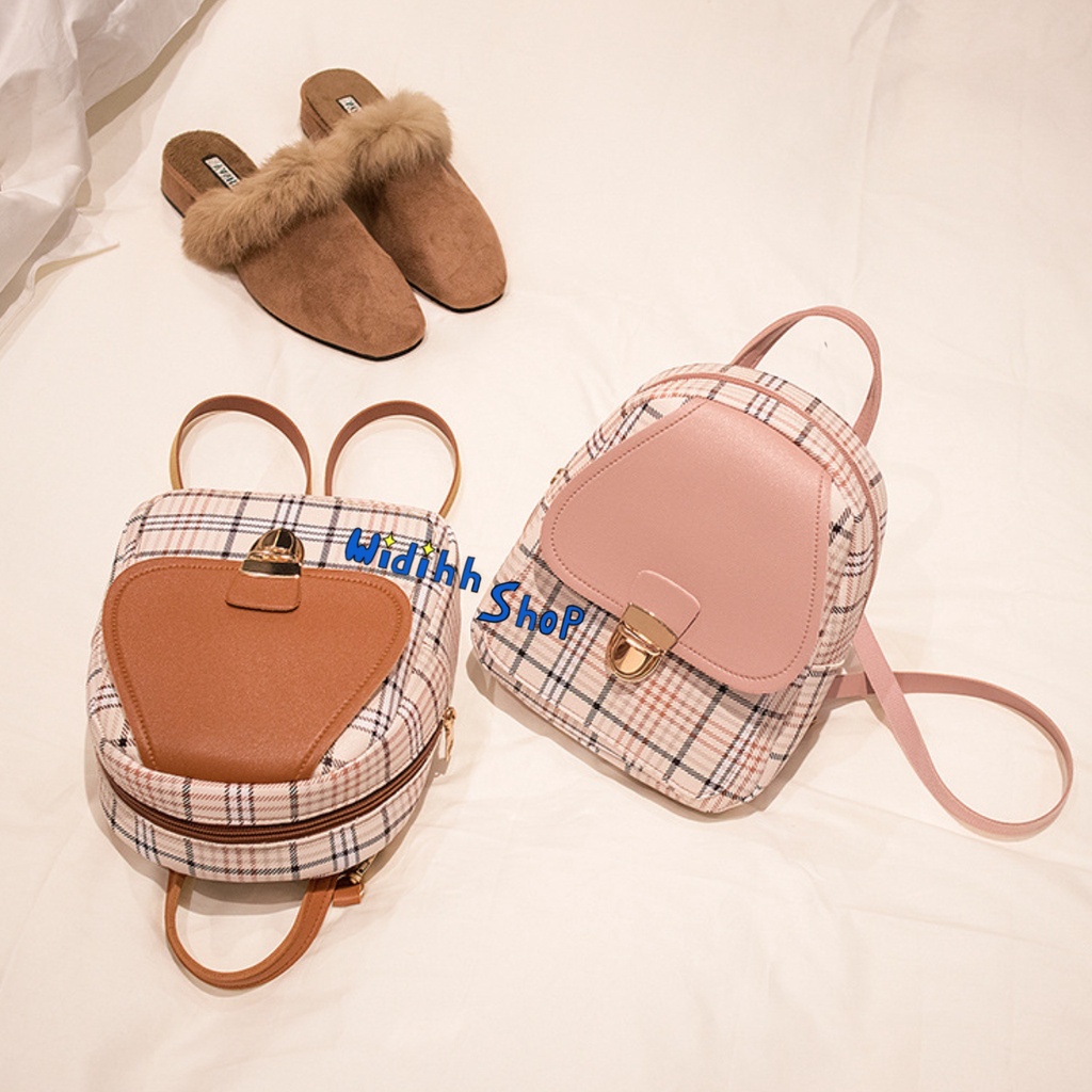 Tas Selempang Mini / Tas Ransel Wanita Import Fashion Korea / Ransel Mini Cewek Perempuan Wanita / Backpack Fashion Motif Lucu Imut Elegan Cantik