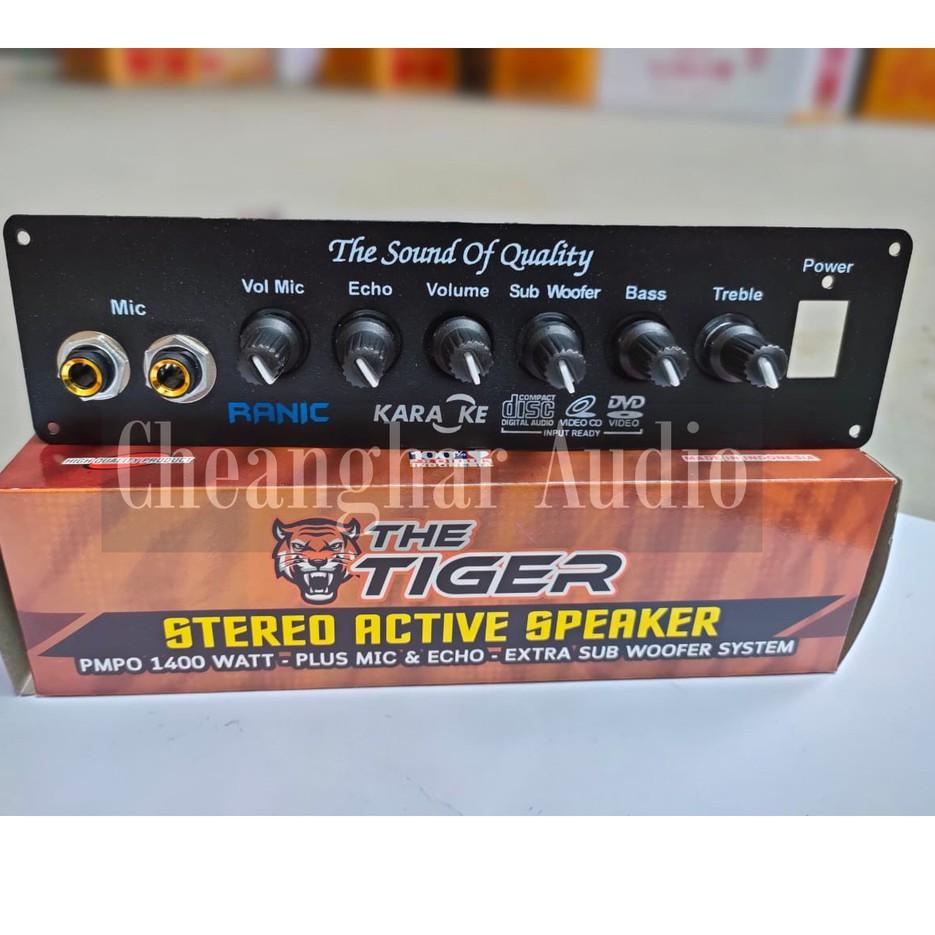 ♠ Kit Power Amplifier Speaker Aktif Stereo Karaoke Plus Echo 1400W PMPO TIGER ♛