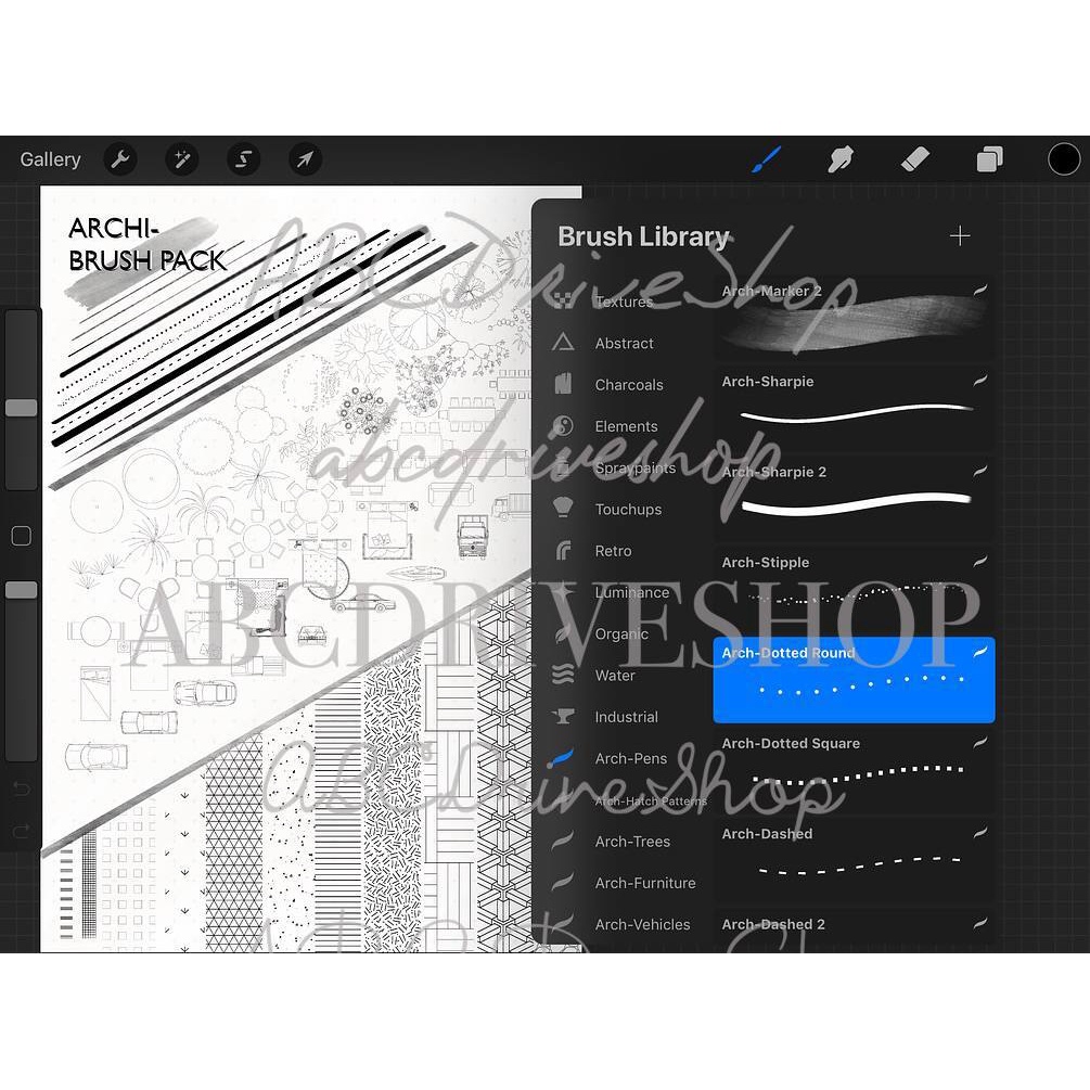 Procreate Brush - Line Art and Architecture Brush Suite