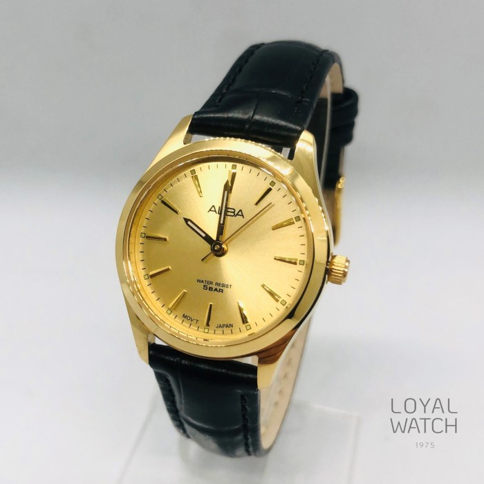 Loyal Watch 1975 - Jam Tangan Alba  Wanita Arx140 Gold Hitam