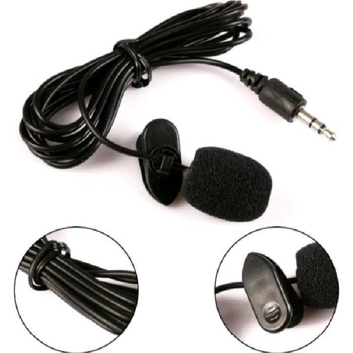 Microphone Jepit Youtuber With Clip ON Mic 2 garis Vlogger