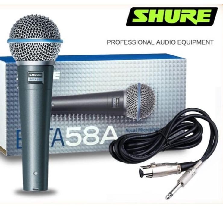 ☆ MIC SHURE BETA58A MIC KABEL VOCAL DYNAMIC KARAOKE MIK KARAOKE MICROPHONE MIKROFON SHURE BETA-58A ♞