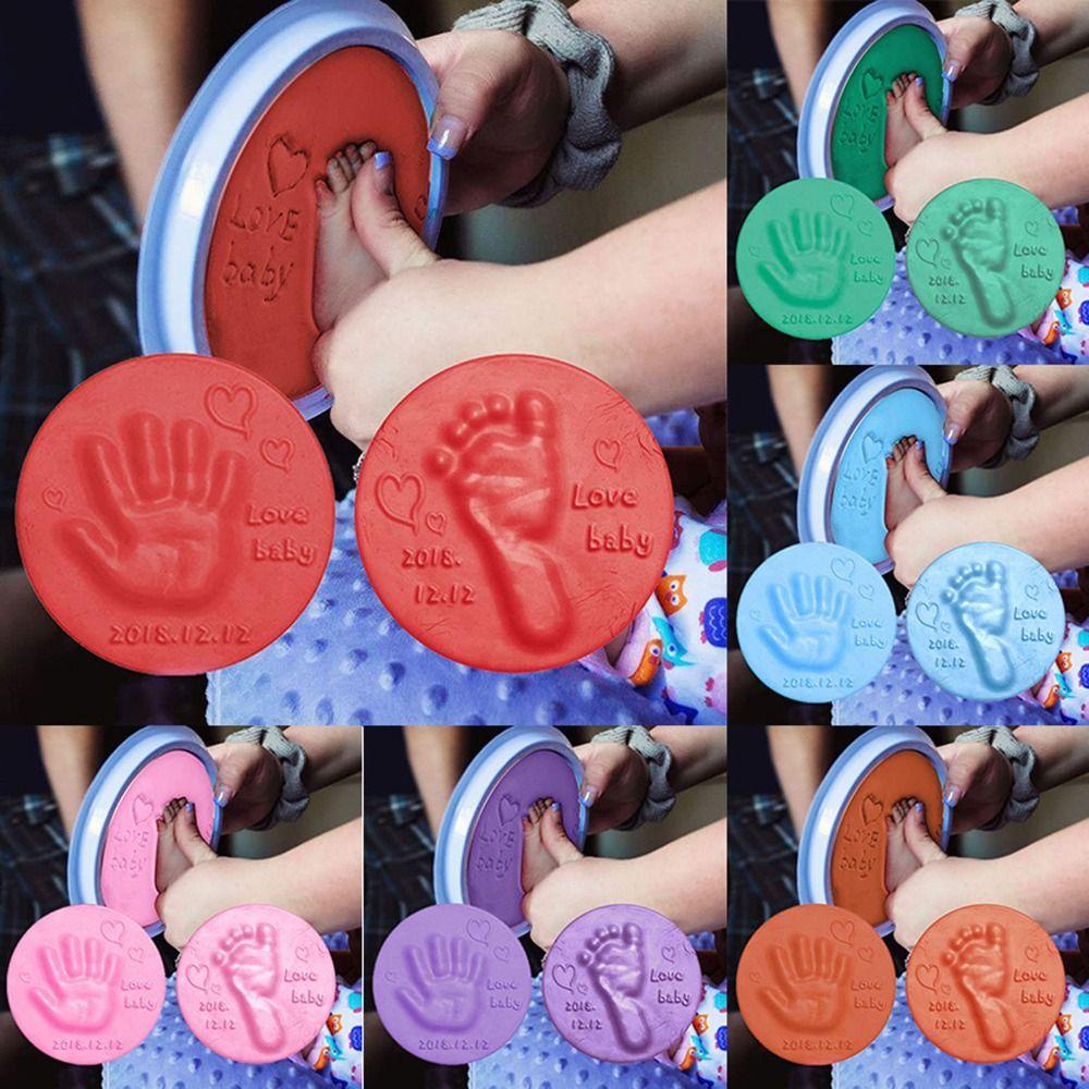 Nanas 5 Pcs Newborn Baby Handprint DIY Jejak Casting Clays &amp; Adonan Plastisitas Anak Kaki Print Lumpur Clay Berbulu