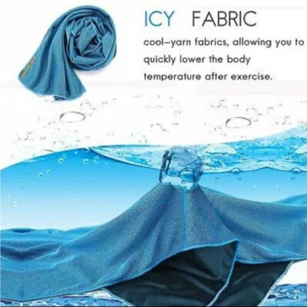 Handuk dingin tipis cold towel sports cooling towel handuk olahraga dingin elastis lap dingin