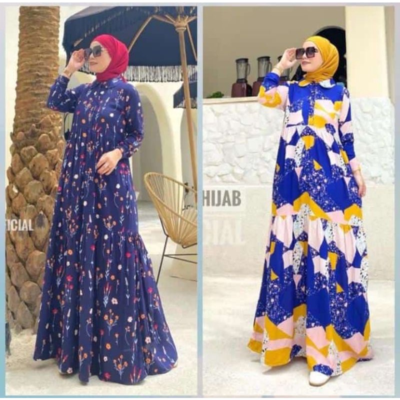 GAMIS RAYON DRESS CESANHIJAB CESAN HIJAB OFFICIAL ORIGINAL || MOUNEERASHOP