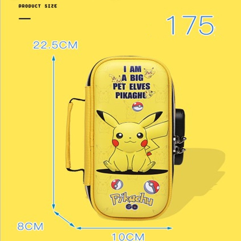 3d EVA Pokemon Pikachu Tempat Pensil Password Lock Kotak Alat Tulis Cowok Cewek Pikachu Kotak Pensil Siswa Pen Case Perlengkapan Sekolah