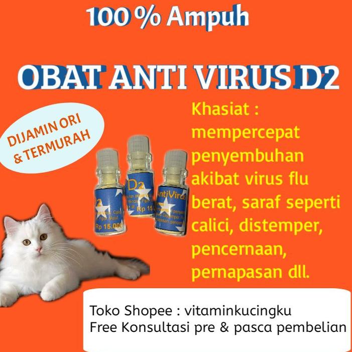 TERBARU  Vitamin Kucing Anti Virus D2 Vitamin D2 Kucing Obat Kucing D2 Vitamin Kucing Flu Vitamin Ku