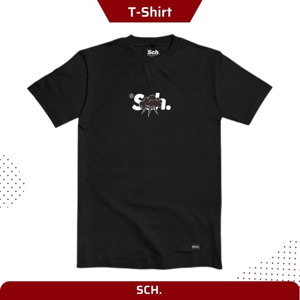 SCH T-Shirt Blast Black / Kaos Distro SCH lengan Pendek Hitam Unisex Catton 30s - A11