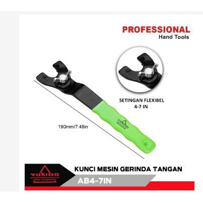 tERMURAH  Kunci Gerinda Universal Adjustable Grinder Spanner Universal Semua Merek Gerinda 4-7Inch yUKIDO