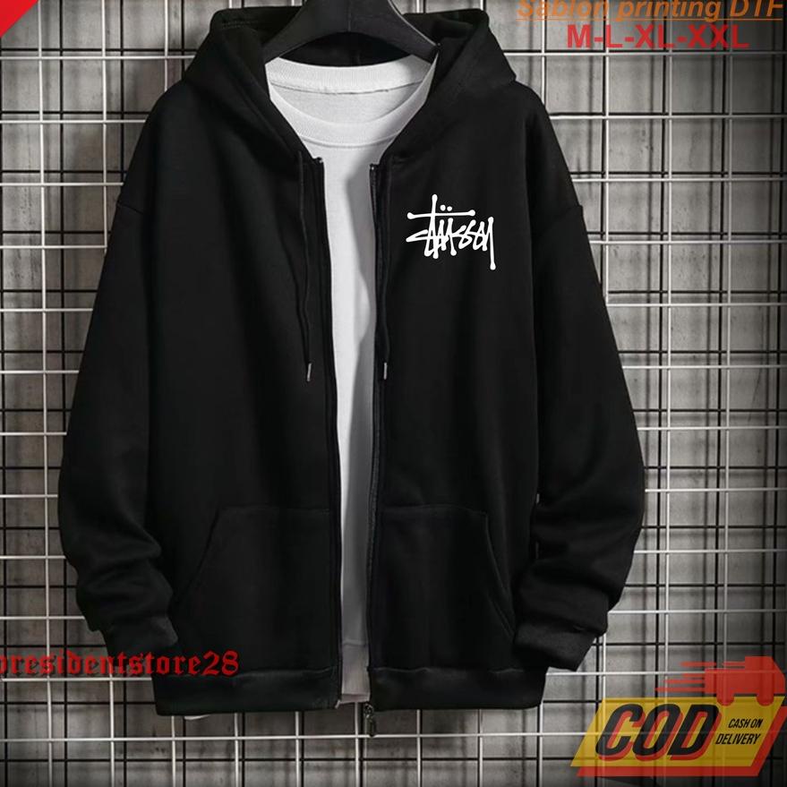 ✺ ZIPPER STUSSY / HOODIE STUSSY / HOODIE DISTRO STUSSY / HOODIE JUMPER / JAKET HOODIE / ZIPPER KUPLU