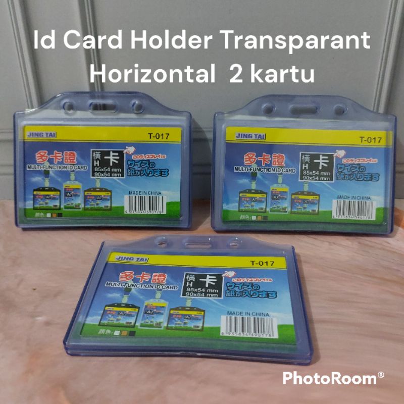 

Id Card Holder Transparant Horizontal 2 Kartu Merk Jingtay (10pc) Tempat Id Card Bening T017 Horizontal 2 Slot Nametag Transparant Elastis Horizontal 2 Kartu