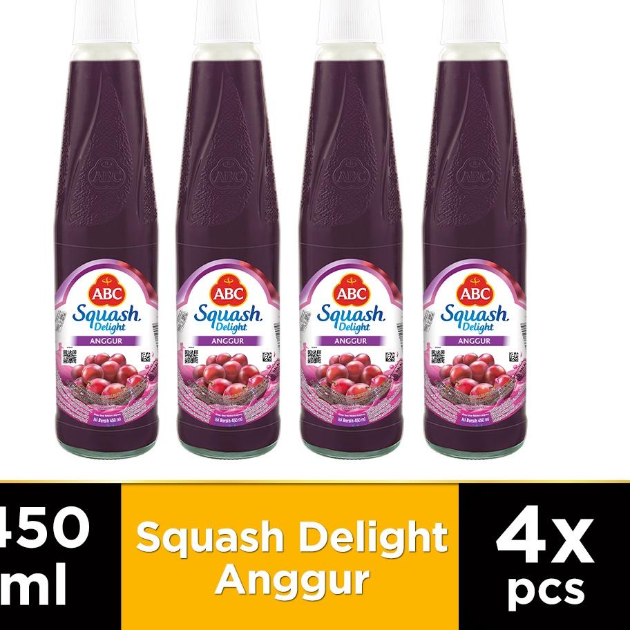 

➧ ABC Sirup Squash Delight Anggur 450 ml - Multi Pack 4 pcs ♣