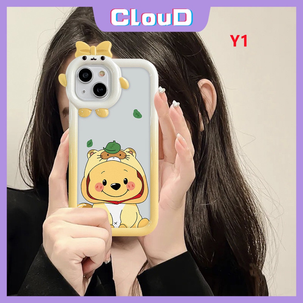 Realme C35 C33 C25Y C25 C25s C20 C3 C30 8Pro 5 8 9 C17 C11 C21Y C15 C20A C12 C21 C31 C2 9i 7 7i 9Pro+5i 6i Lensa Little Monster Cute Winnie The Pooh Strawberry Bear Soft Case