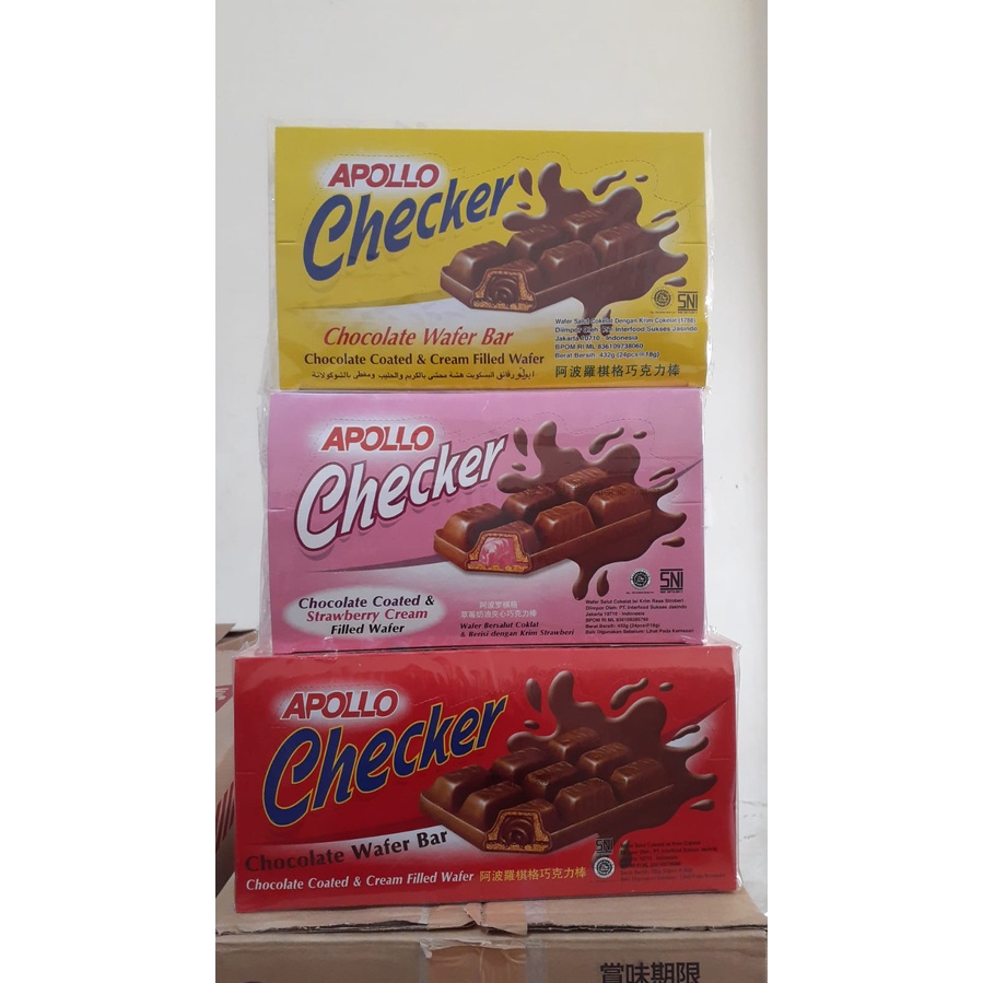 Apollo Checker Chocolate wafer bar PER BOX