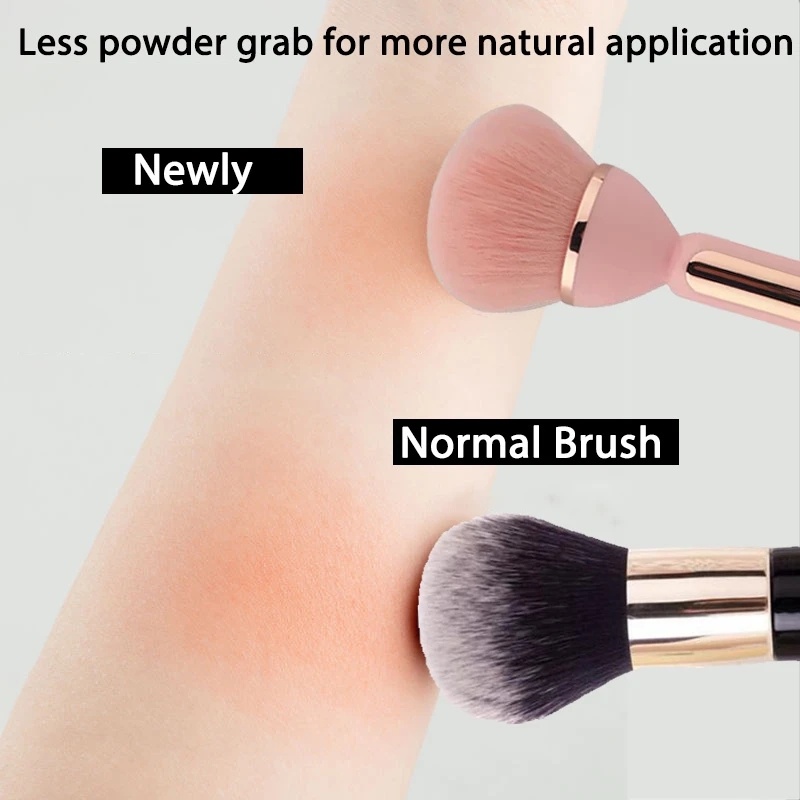 Professional Foundation Loose Powder Brush/Brush Kontur Bulu Halus Besar/Alat Makeup Wanita Serat Wol Imitasi