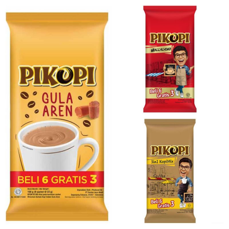 

Pikopi Kopi Instan 3 in 1 KopiMix Gula Aren Moccachino 9 x 22 g