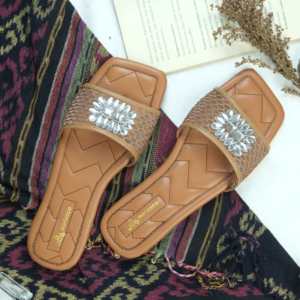 FLASH SALE 7.7 Sandal Wanita Yoshie Flat Simple AG 02