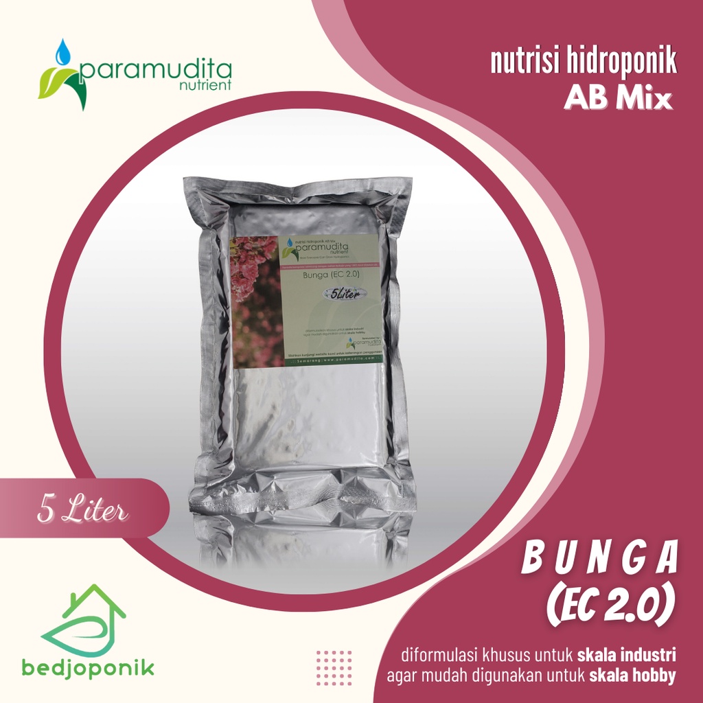 AB Mix Bunga 5 Liter | PARAMUDITA NUTRIENT Nutrisi Hidroponik