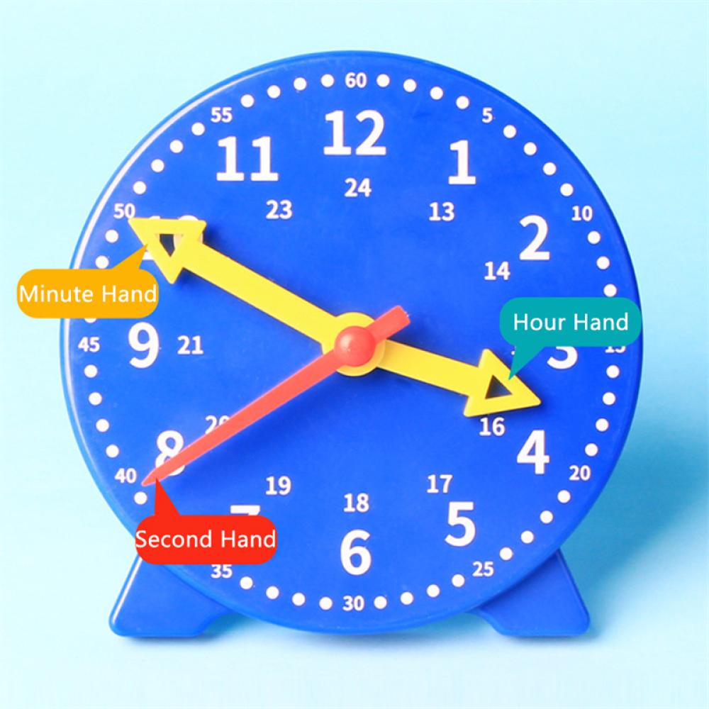 TIMEKEY Children Montessori Clock Early Educational Toys Hour Minute Second Time Learning Cognition Colorful Clocks Toy Teaching Aids G1W5