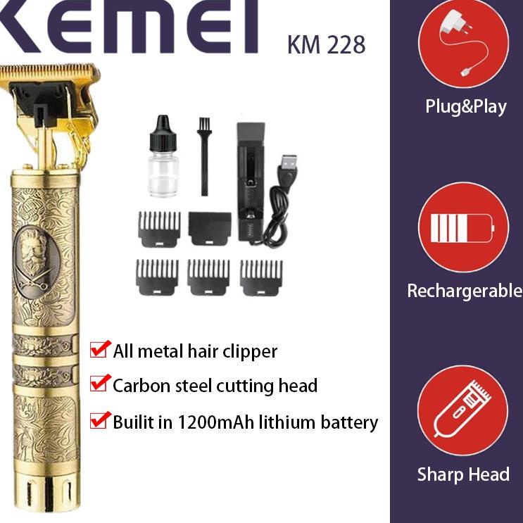 Termurah Kemei vintage hair trimmer km 228 / bald hair trimmer / kemei km 228