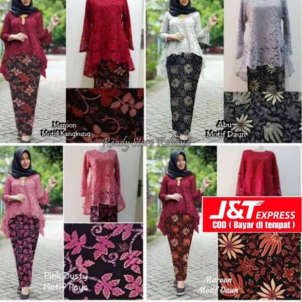 ► (Promo) KEBAYA JUMBO SET / RINJANI BIANCA PREMIUM BRUKAT ♔