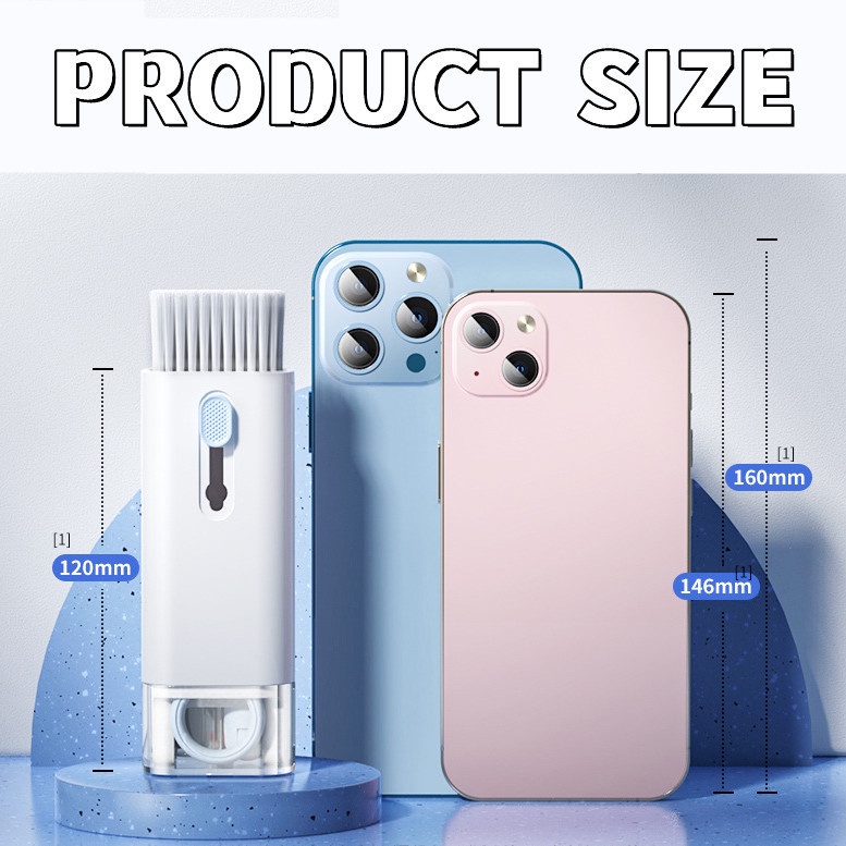 7in1 Kit Sikat Pembersih Keyboard Komputer Bluetooth Headphone Cleaning Pen Alat Pembersih Earphone Dengan Keycap Extractor