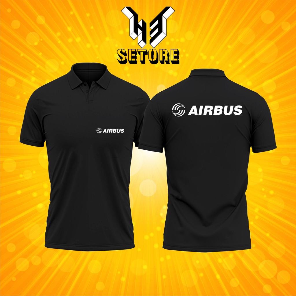 Poloshirt Polo Kaos Baju Kerah AIRBUS PESAWAT A320 A330 A340 LOGO