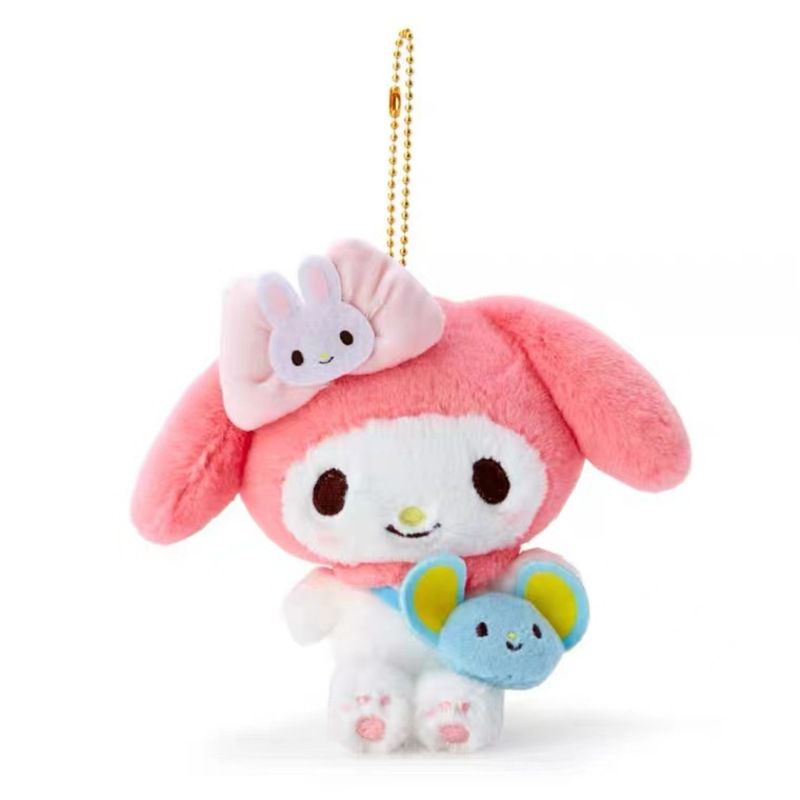 Sarang Hangat Sanrio Kartun Mainan Mewah Lucu Kuromi Melody Wearable Doll Hadiah Anak