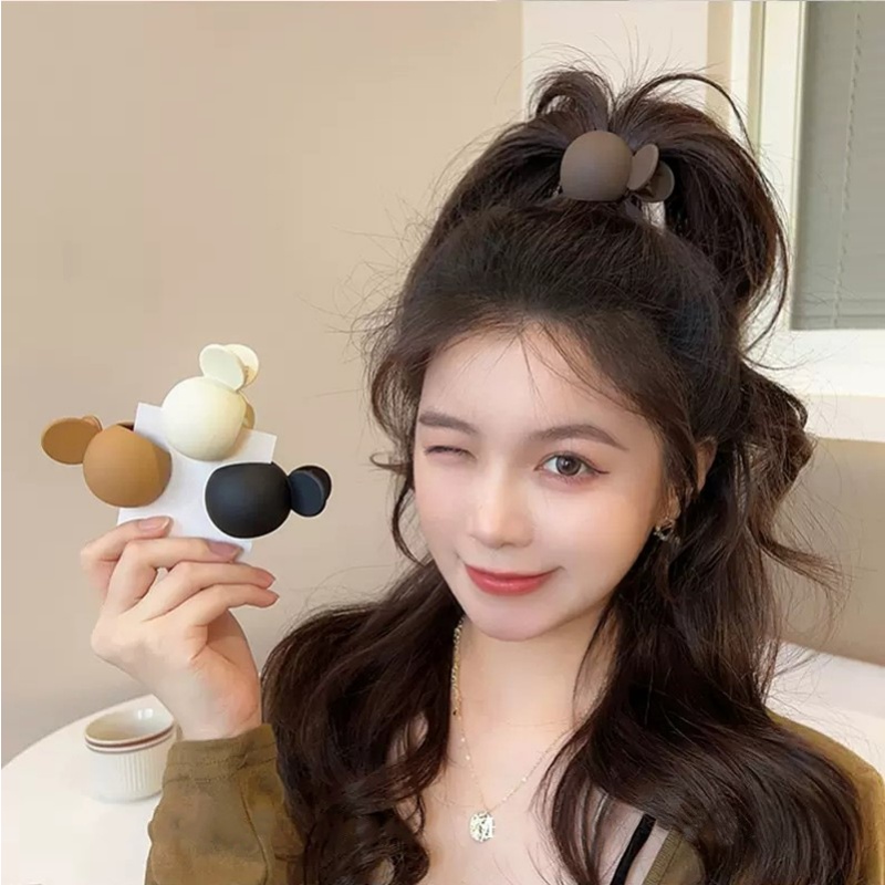 [Unggulan] Ladies Ponytail Fixed Artefak Rambut Cakar Gadis Warna Solid Akrilik Anti-Kendur Kecil Ambil Klip Populer Aksesoris Rambut Wanita Korea Fashion Tinggi Ponytail Hair Clip