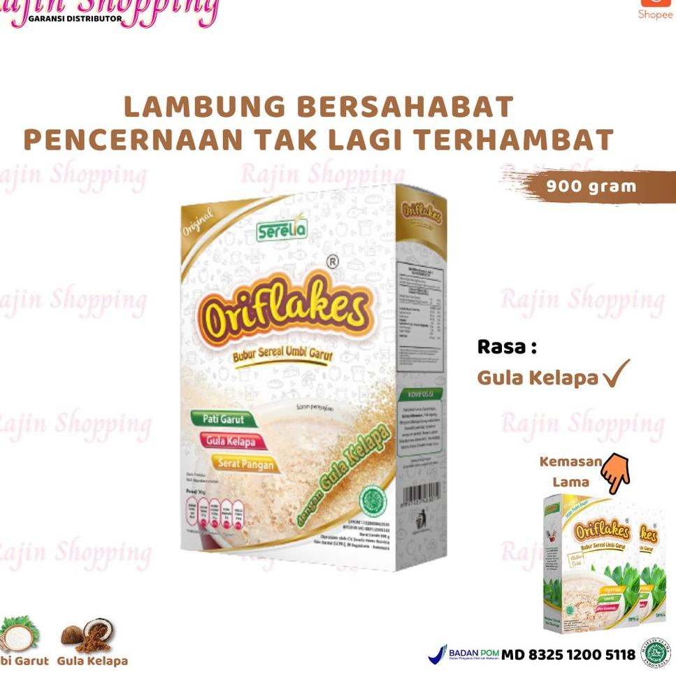 

☉ ORIFLAKES ORIGINAL 900 gram sereal umbi garut asam lambung maag gerd ☜