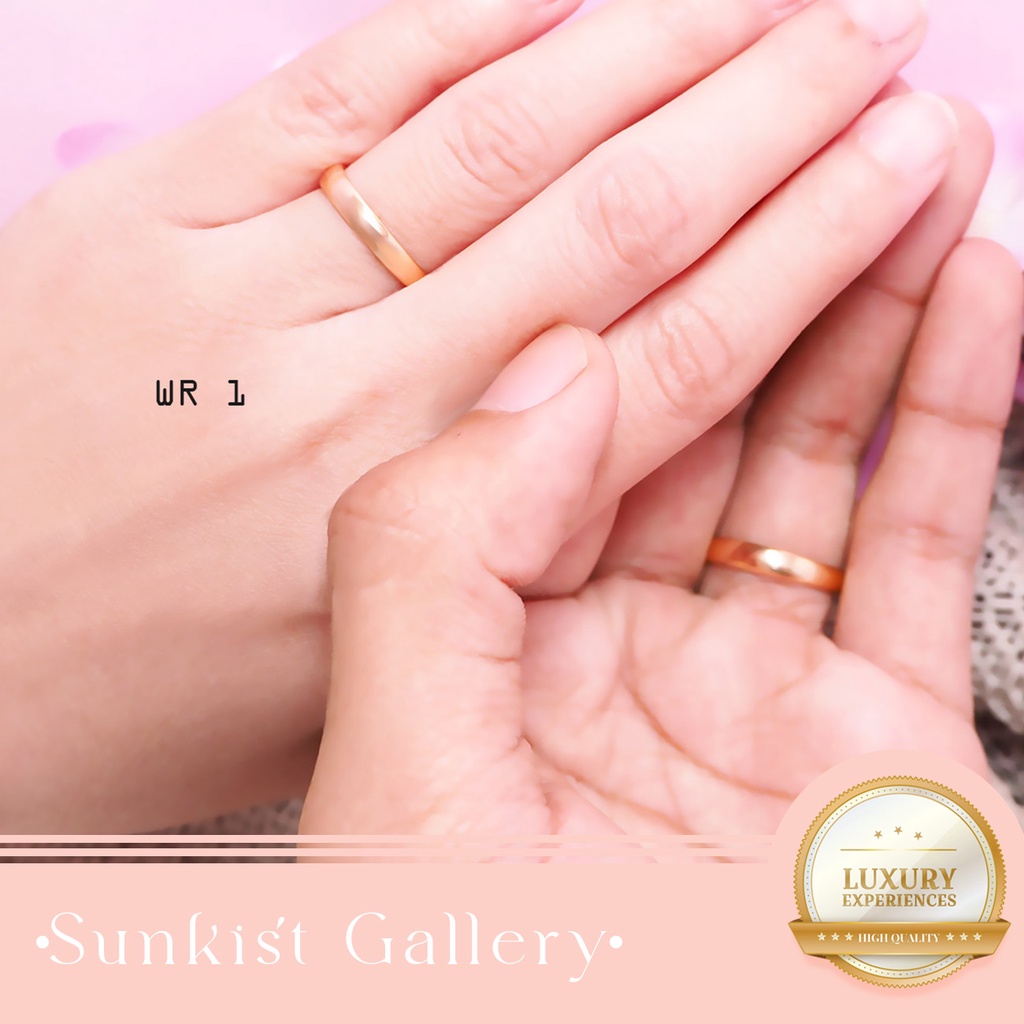 CINCIN NIKAH CINCIN EMAS ASLI KADAR 375/8 KARAT CINCIN COUPLE CINCIN POLOS CINCIN PASANGAN ELEGAN CK