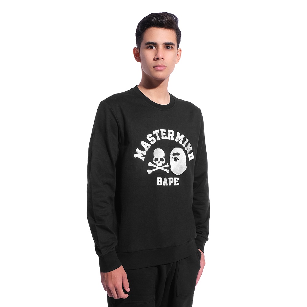 A Bathing Ape X Mastermind Embroidery Sweatshirt Black