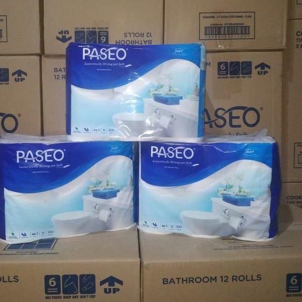 ✶ Tissue toilet Paseo 12 rolls 3 ply / tissue bathroom paseo / tissue toilet paseo non embossed 12 r